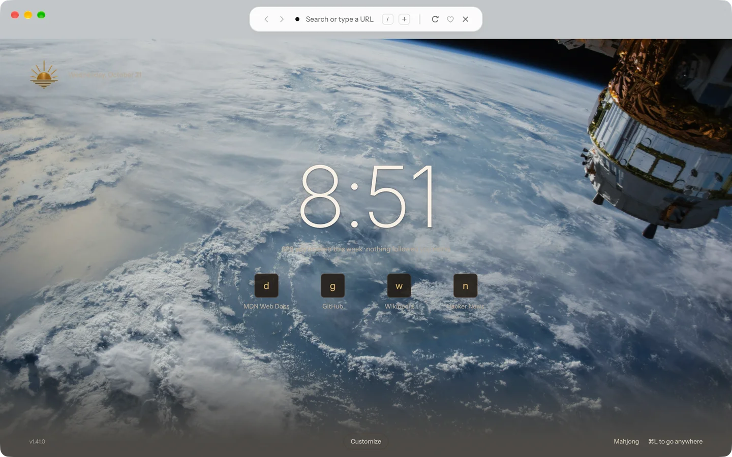 A thin white clock over Earth seen from orbit, with part of a spacecraft at the edge. (Photo: NASA, Unsplash)