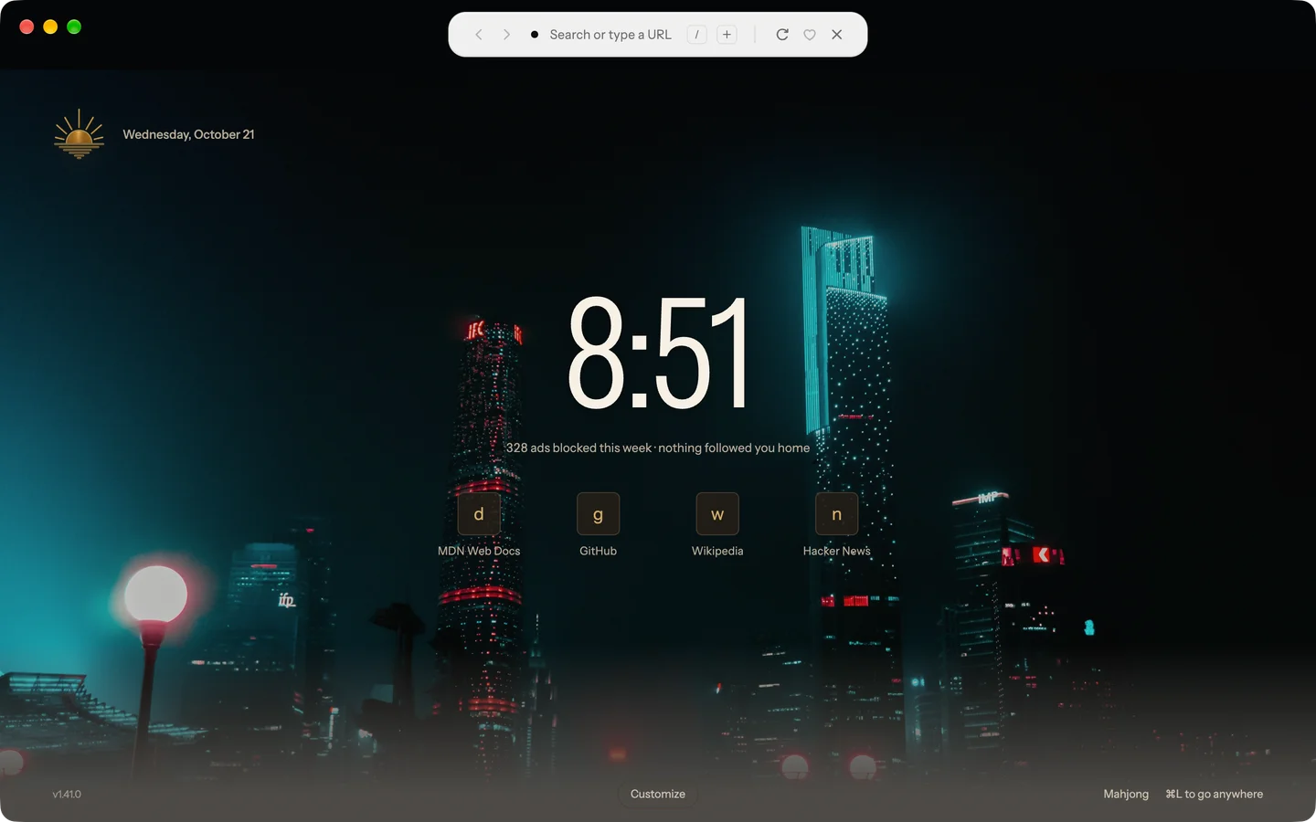 A thin white condensed clock over a city skyline at night. (Photo: Irina Iriser, Unsplash)
