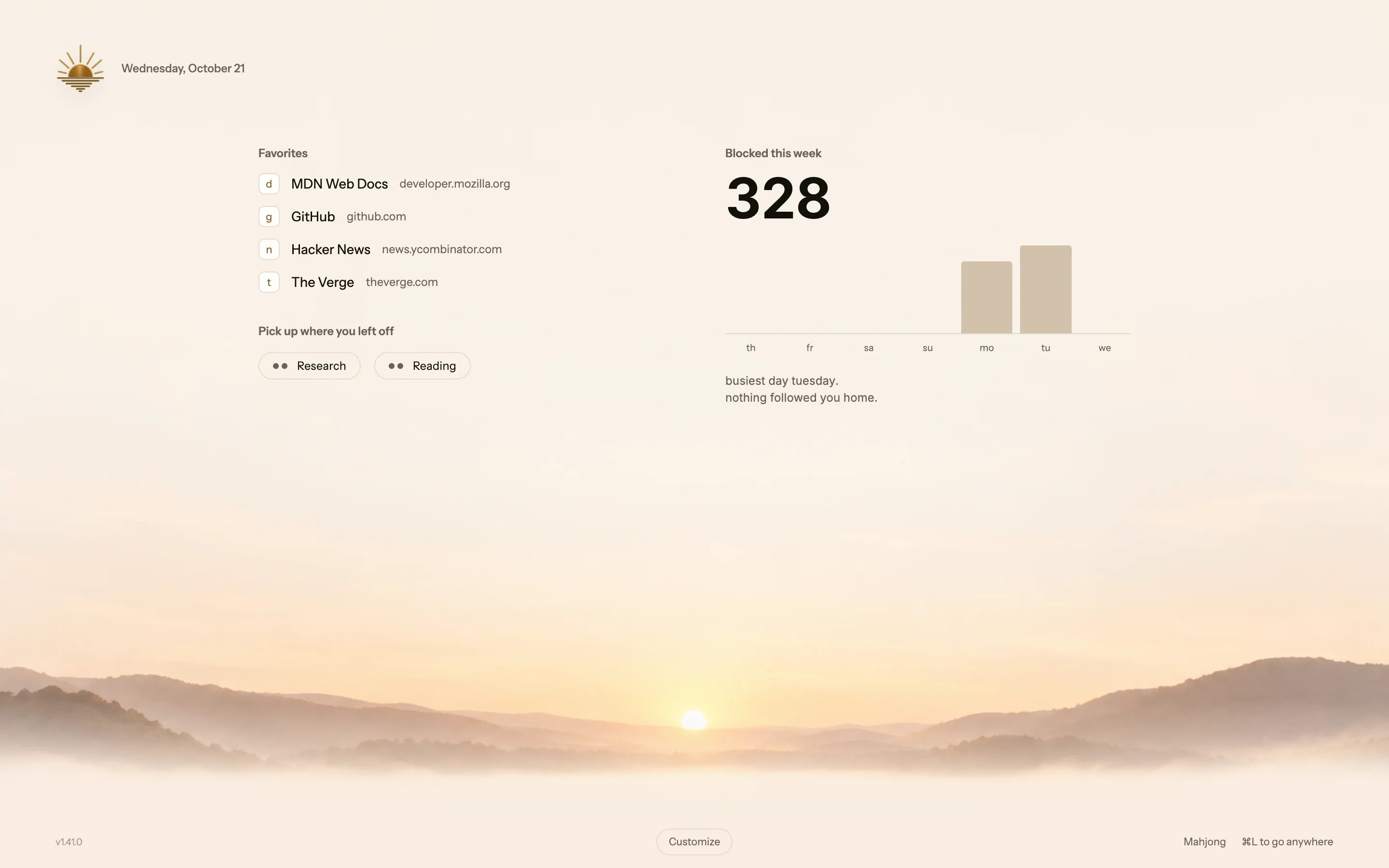The tally layout in public Blanc v1.41.0.